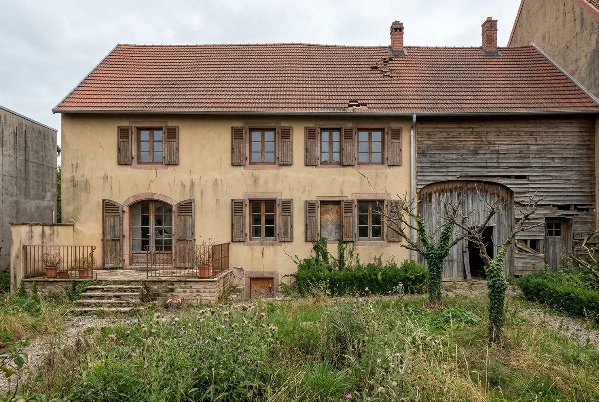 Façade jardin avant travaux — La maison au numéro 2, Fénétrange