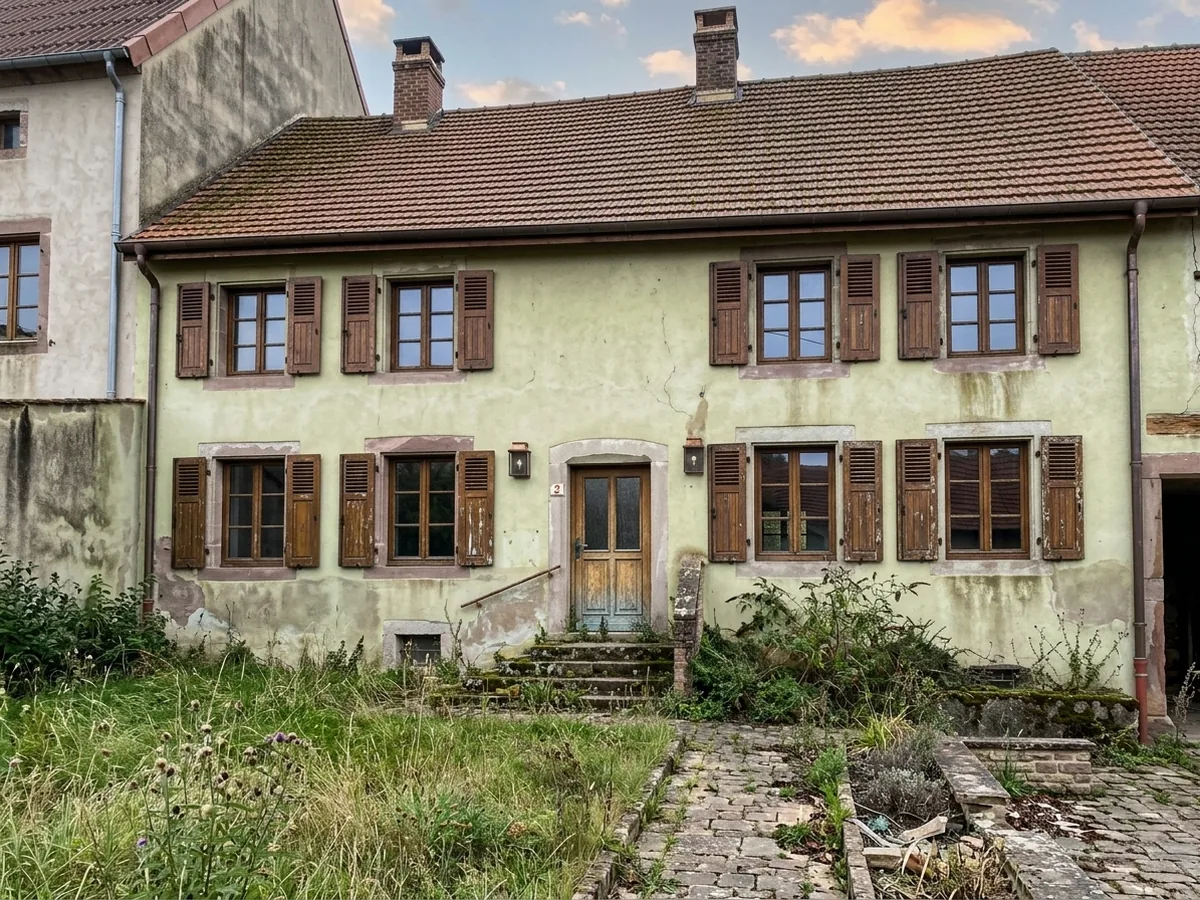Façade sur rue avant travaux — La maison au numéro 2, Fénétrange